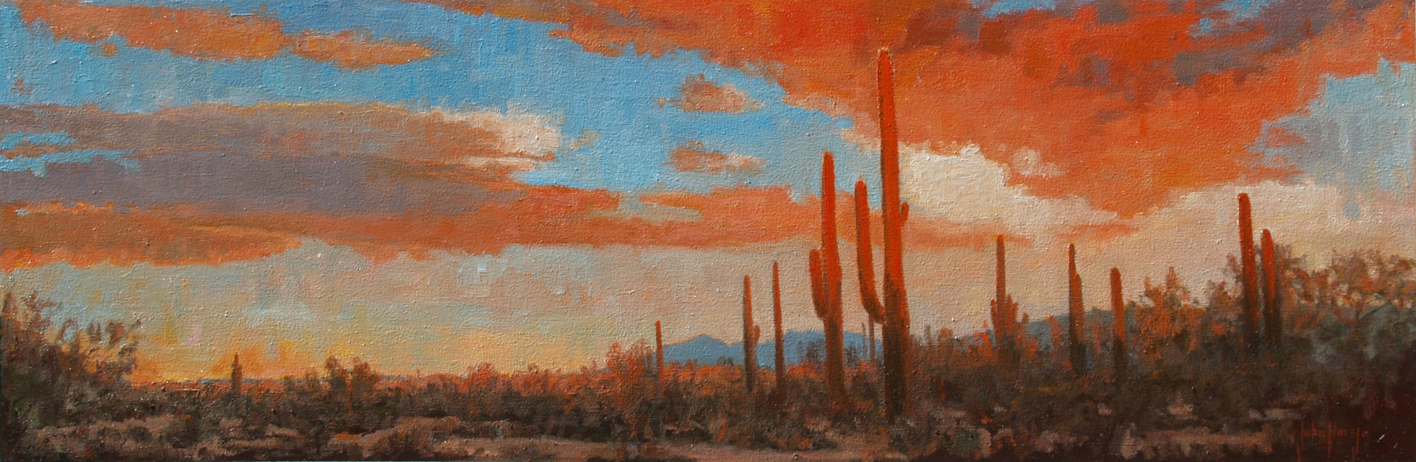 Click here to view Desertscape--Saguaro Ranch Sunset by John Horejs