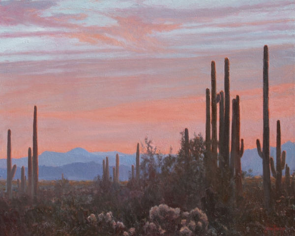 Click here to view Desertscape--Peaceful Desert Evening by John Horejs