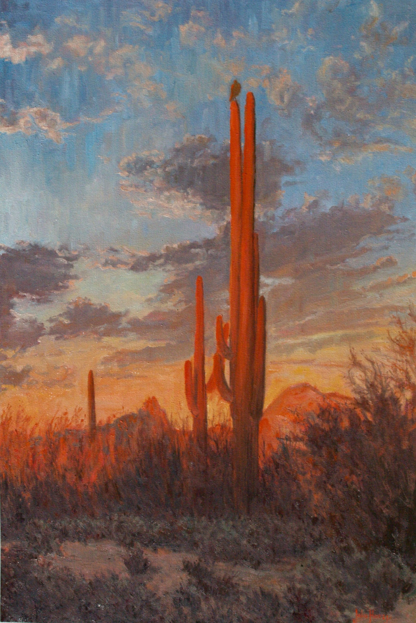 Click here to view Desertscape--Sunset Sentinel by John Horejs