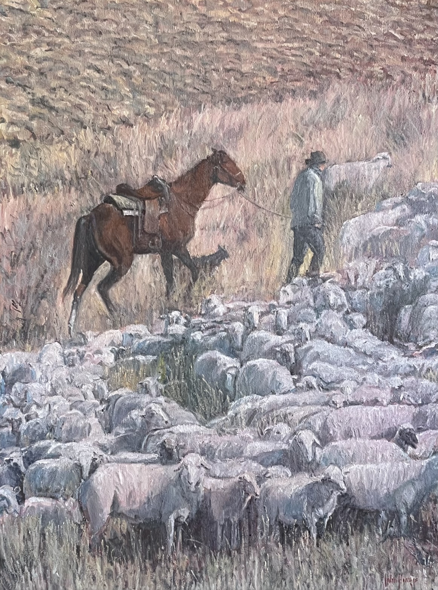 Click here to view Trailing Sheep by John Horejs