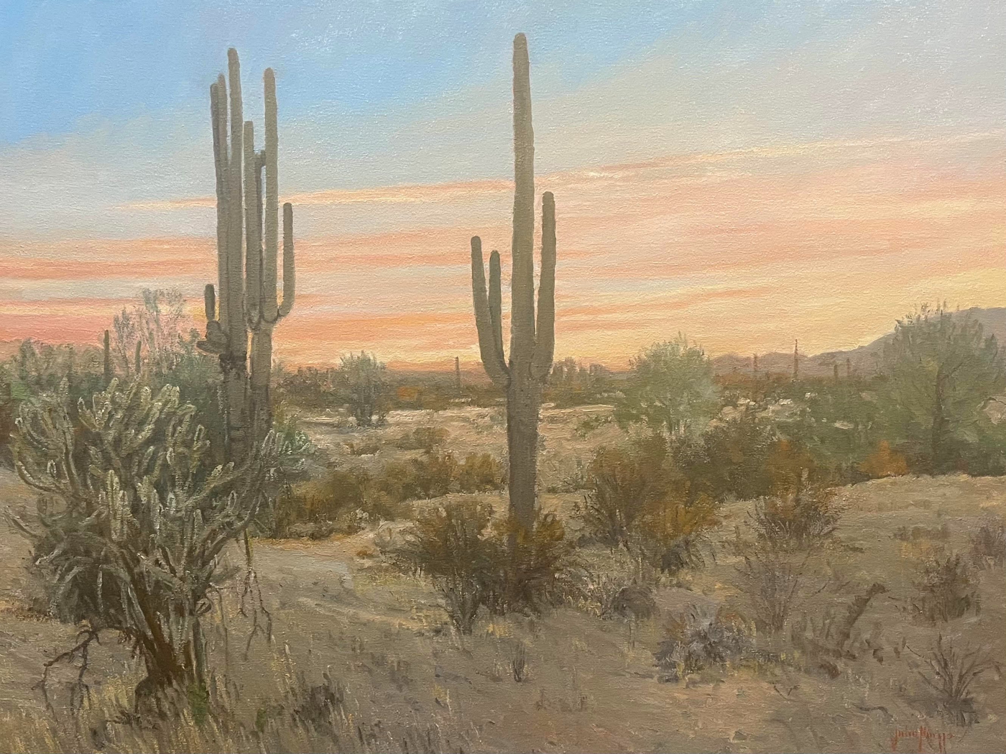 Click here to view Desertscape--Sunrise Saguaros by John Horejs
