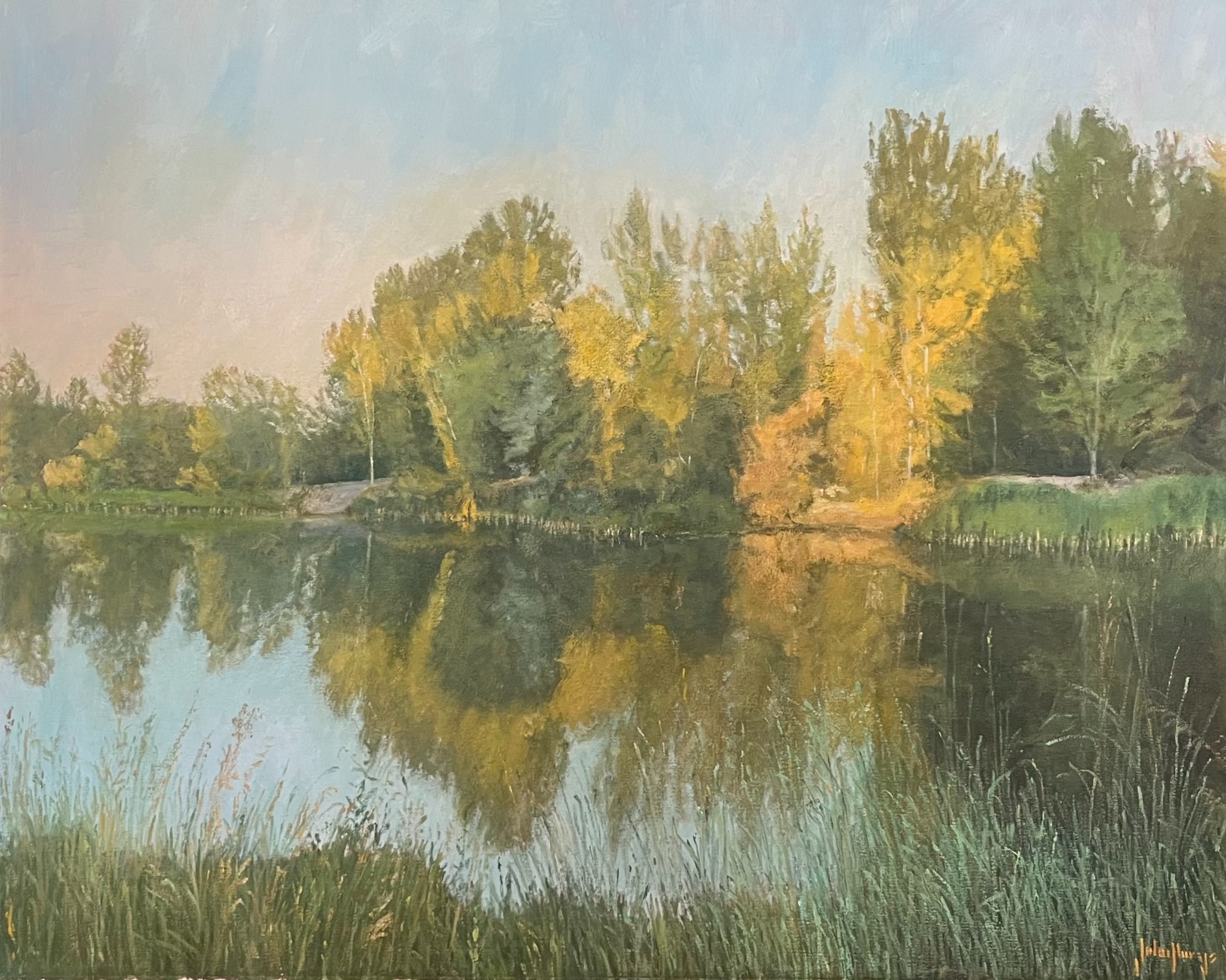 Click here to view Autumn Reflections on the Boise River by John Horejs