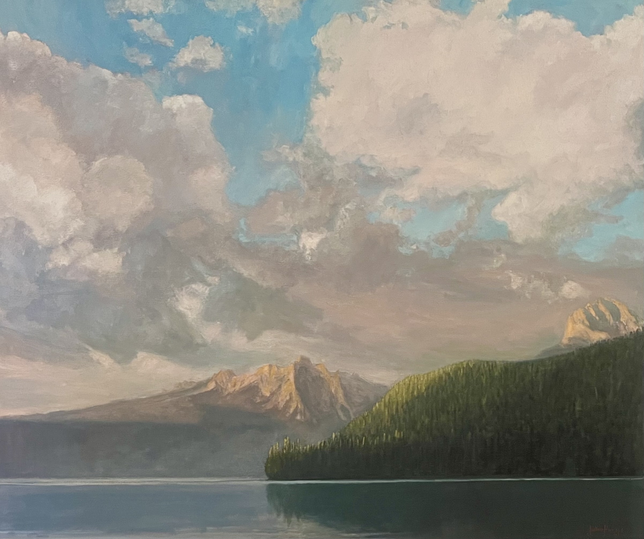 Morning Clouds Over Redfish Lake by John Horejs